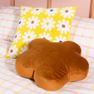 Heya Home Flower Velvet Reversible Ready Filled Cushion