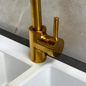 Liquida BHT311BG 3 In 1 Brushed Gold Kitchen Instant Boiling Hot Water Tap