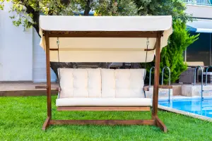 Viva Solid Wood Porch Swing with Canopy 2200