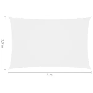 Berkfield Sunshade Sail Oxford Fabric Rectangular 2.5x5 m White