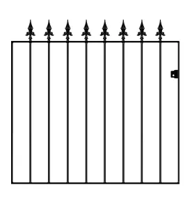 SAXA Spear Top Metal Garden Gate 1067mm GAP x 950mm High SAZP05/5