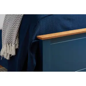 Birlea Phoenix Double Ottoman Bed Navy Blue