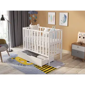 Quinnetta Mini Cot with Mattress White