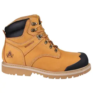 Amblers FS226 Waterproof Safety Work Boots Tan Honey (Sizes 6-13)