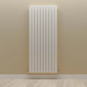 Vertical White Single Flat Panel Radiator (H) 1600 mm x (W) 680 mm, 5080 BTU.