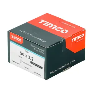 Timco - Polymer Headed Nails - A4 Stainless Steel - Cream (Size 50mm - 100 Pieces)