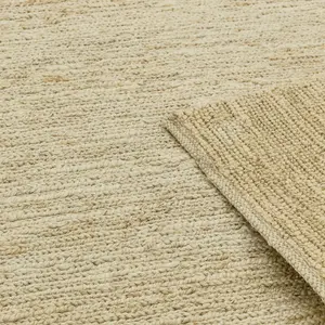 Plain Beige Modern Natural Fibers Handmade Rug For Dining Room Bedroom & Living Room-160cm X 230cm