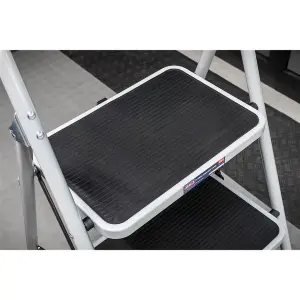 Sealey Step Stool Metal 3 Steps 150kg Capacity 710mm Height Anti Slip ASL23