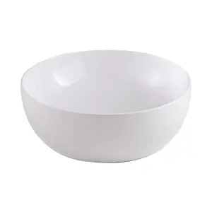 GoodHome Ondava Gloss White Round Counter top Basin (W)41cm