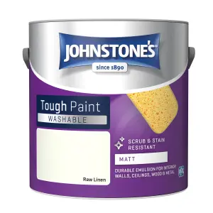 Johnstone's Washable Matt Tough Paint Raw Linen - 2.5L