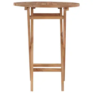 Berkfield Folding Garden Table 60 cm Solid Teak Wood