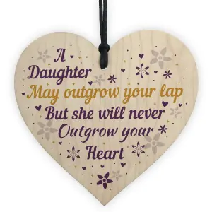 Red Ocean Daughter Gifts From Mum And Dad Handmade Hanging Wooden Heart Plaque Christmas Birthday Gifts For Daughter