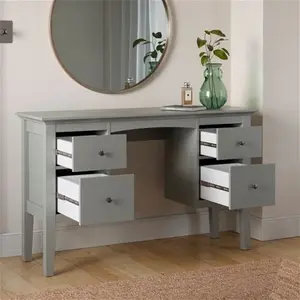 Dunelm Lynton Dressing Table, Farmhouse, Grey