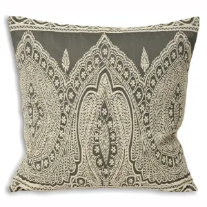 Paoletti Paisley Embroidered Feather Filled Cushion