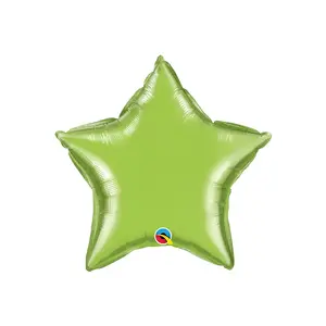 Qualatex Star Foil Balloon Lime Green (One Size)