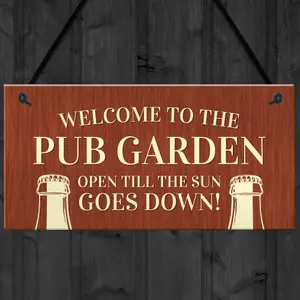 Red Ocean Novelty Pub Garden Sign For Home Bar Garden Decor Gift Hanging Signs