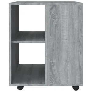 Berkfield Rolling Cabinet Grey Sonoma 60x53x72 cm Engineered Wood