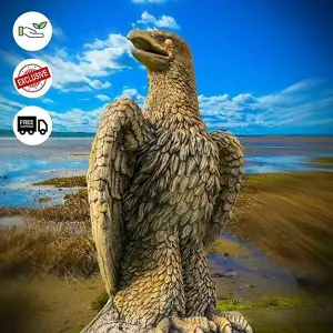 Giant Golden Eagle Stone Cast  Garden Statue