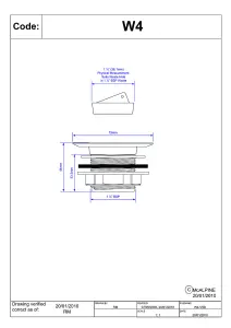 McAlpine W4 Backnut Bath Waste 70mm White Plastic Flange x 1.5" Tail Unslotted White PVC Plug