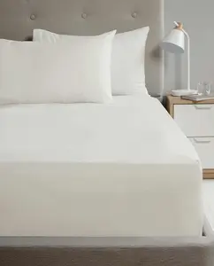 Flat Sheet 180TC Percale Cream King Size Sheet Suitable for Deep Mattresses