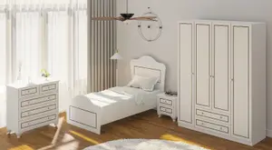 CLEMENT 3+2 Chest Of Drawers in White colour