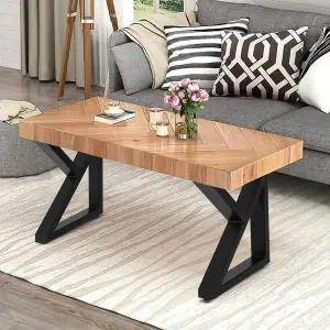 Set of 2 Black Industrial Metal Furniture Legs Table Legs for DIY Bench Coffee Dining Table H 40 cm