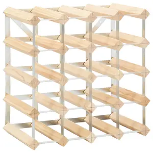 Cleo 20 Bottle Wall Mounted Wine Rack Natural