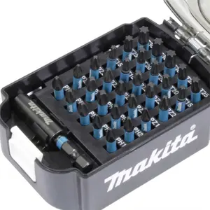 Makita E-03084 31 Pc Black Impact Driver Impact Screwdriver Bit Set Battery Case