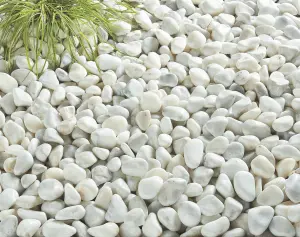 Kelkay Pearl White Cobbles Premium Aggregates Cobbles Bulk Bag 750kg