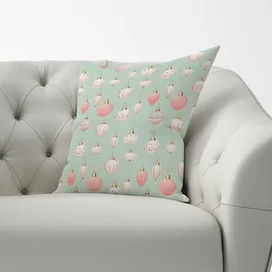 Christmas Decorations Pink And Green Cushions 33cm x 48cm