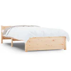 Berkfield Bed Frame Solid Wood 75x190 cm Small Single