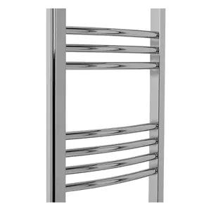 Right Radiators 1200x400 mm Bathroom Curved Heated Towel Rail Radiator Warmer Ladder Chrome