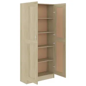 Berkfield Book Cabinet Sonoma Oak 82.5x30.5x185.5 cm Engineered Wood