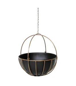 Indoor Kensington Brass Hanging Planter H34Cm D30Cm