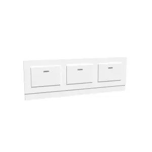 Nes Home White 1800mm Magnetic Door Durable PVC Front Bath Panel