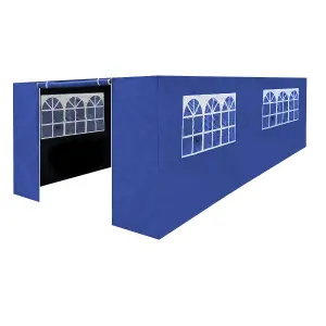 Dellonda Premium Side Walls Doors Windows For Gazebo Marquee Fits 3 x 6m Blue