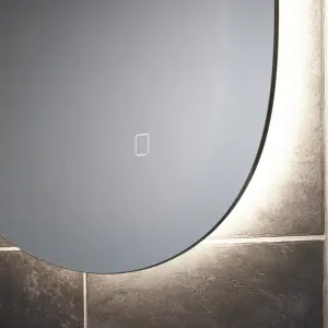 Sensio Mistral Curved Wall-mounted Bathroom Illuminated Colour-changing mirror (H)80cm (W)55cm