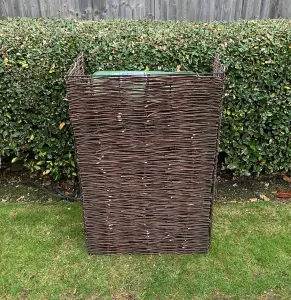 Willow Wheelie Bin Screen with Metal Frame (Single)