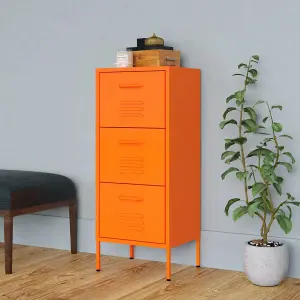 Berkfield Storage Cabinet Orange 42.5x35x101.5 cm Steel