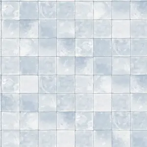 Galerie Evergreen Light Blue Aqua Tile Smooth Wallpaper