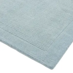 Teal Handmade Modern Plain Wool Easy to Clean Handmade Rug For Bedroom Dining Room Living Room -200cm X 290cm