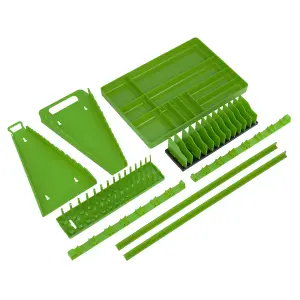 Sealey Premier Tool Storage Organiser Set 9 Pieces Hi Vis Green TSK01HV