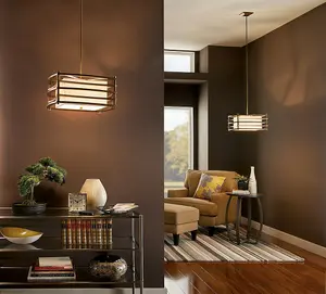 2 Bulb Ceiling Pendant Light Fitting Cambridge Bronze LED E27 100W Bulb