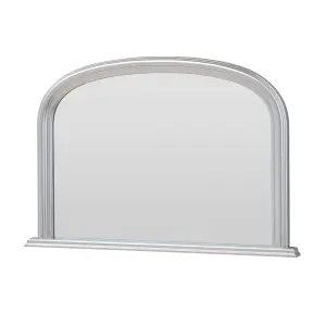 Overmantle Arched Contemporary Mirror Silver 112(w)x77cm(h)