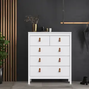 Barcelona Chest 3+2 drawers in White