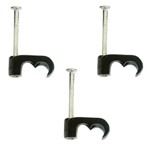 Twin Satellite Cable Clips For Sky Cable Ct63 Wf65 Shotgun Double Black Pack 50