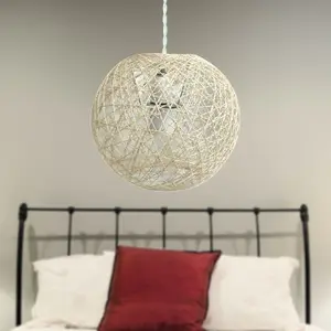 First Choice Lighting Abaca Natural 8" Globe Ceiling Light Shade