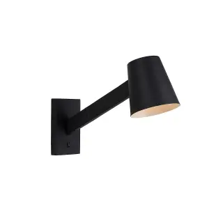 Lucide Mizuko Modern Wall Light - 1xE14 - Black