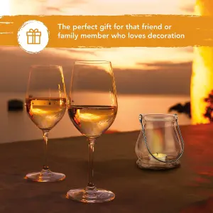 12 Pack Clear Hanging Tealight Holders Glass - Elegant Candle Holders for Indoor & Outdoor Decor, Aesthetic Lighting for Ambiance