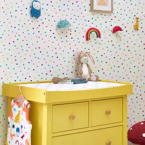 Joules Multicolour Spot Smooth Wallpaper Sample